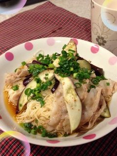 さっぱり★なすと豚しゃぶの冷たいそうめん-レシピのメイン写真
