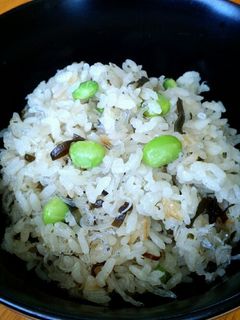 枝豆とじゃこの炊き込み御飯-レシピのメイン写真