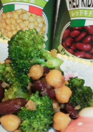 ブロッコリーと豆のソテー-レシピのメイン写真