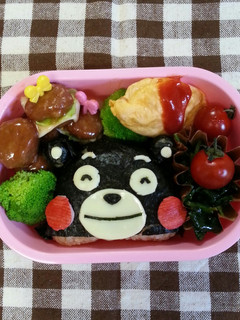 簡単 キャラ弁 「くまもん♡」-レシピのメイン写真