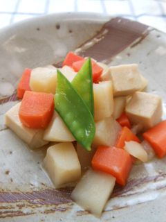 じゃがいもと高野豆腐の市松煮-レシピのメイン写真