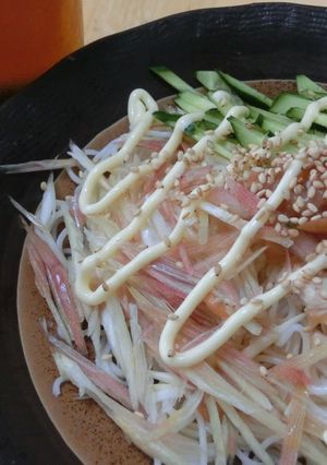 みょうがと大葉のマヨかけそうめん-レシピのメイン写真