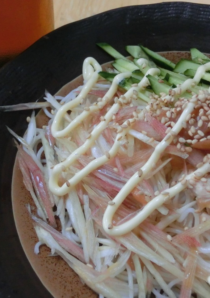 みょうがと大葉のマヨかけそうめん-レシピのメイン写真