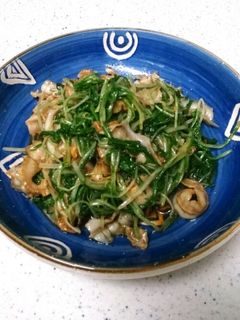 ホタテの貝ひもと水菜の和え物-レシピのメイン写真