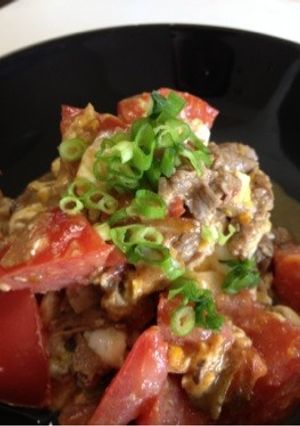 簡単!牛肉とトマトの卵炒め-レシピのメイン写真