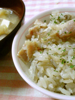 塩麹漬け豚こま肉と舞茸の炊き込み御飯-レシピのメイン写真