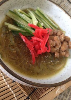 おやつに夜食に☆納豆ところてん-レシピのメイン写真