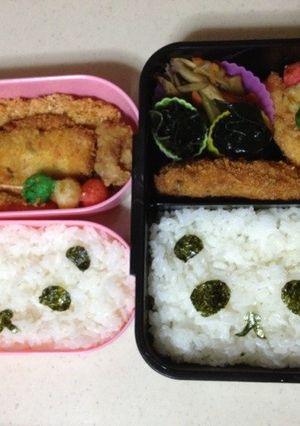 詰めご飯で簡単パンダのキャラ弁デコ弁-レシピのメイン写真