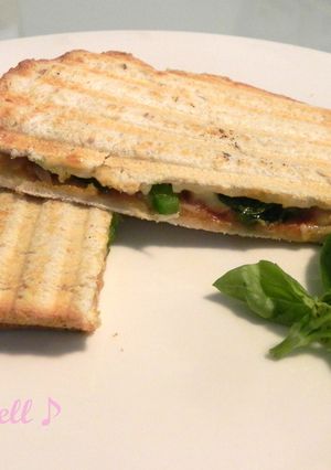 ピザ風バジル入りホットサンド♪-レシピのメイン写真