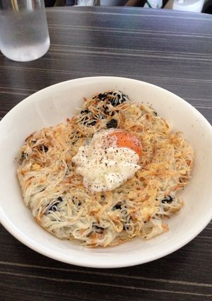 お手軽ランチ☆のりたまチーズ焼きそうめん-レシピのメイン写真