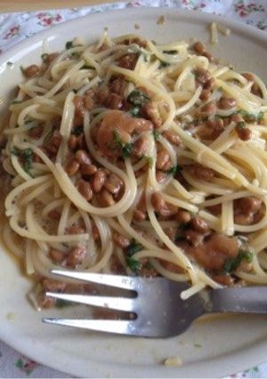 余りの薬味で♡簡単梅しそ納豆パスタ-レシピのメイン写真