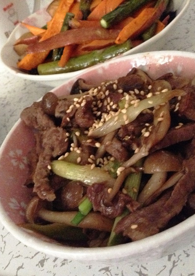 牛肉ときのこの醤油炒め-レシピのメイン写真