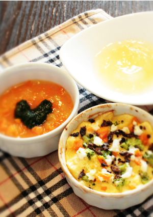 離乳食 卵黄パンプディング 【中期】-レシピのメイン写真