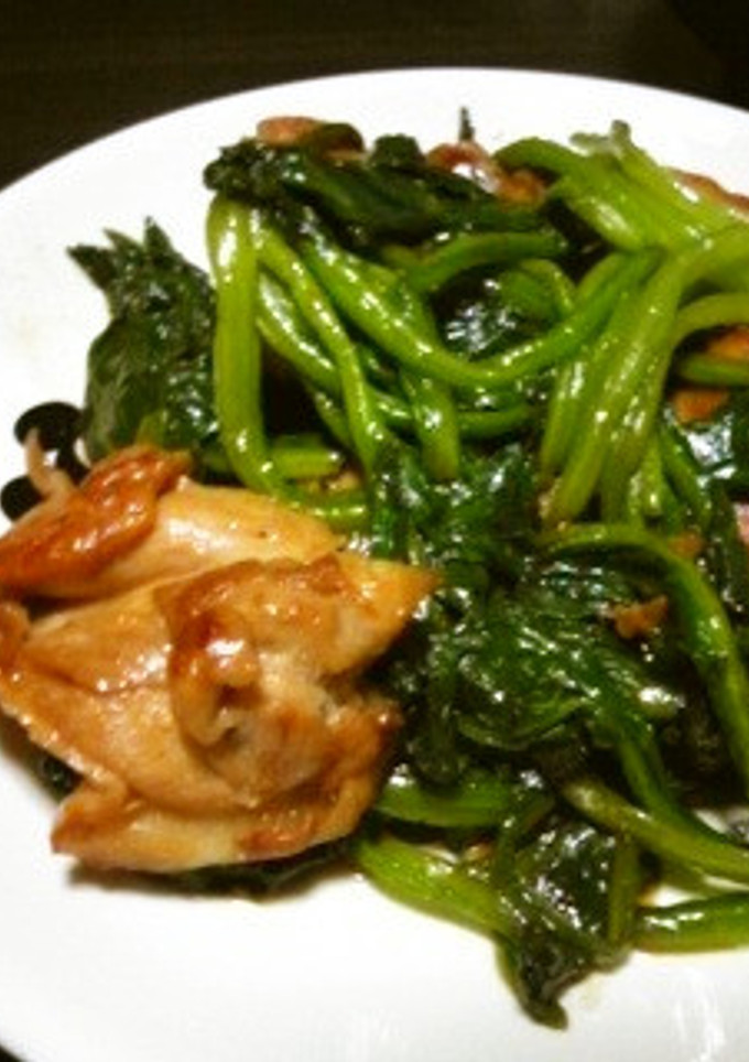 鶏肉とほうれん草の炒め物-レシピのメイン写真