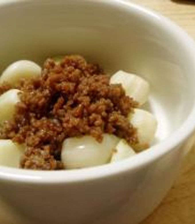 ほくほくニンニクのそぼろがけ by せっくん 【クックパッド】 簡単