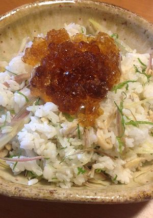 鶏皮と和風ハーブライスのジュレ添え-レシピのメイン写真