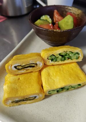 焼き海苔入りの卵焼・胡瓜入りの卵焼家-レシピのメイン写真