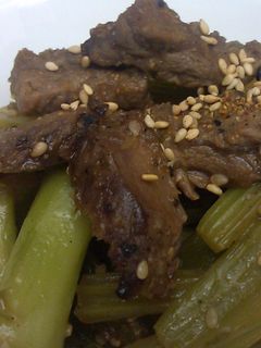 ☆セロリと牛肉の甘辛炒め★-レシピのメイン写真