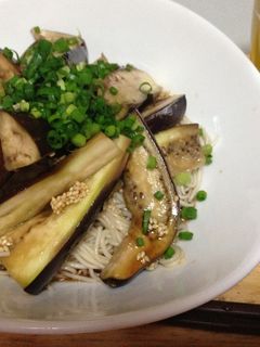 お酢でさっぱりなすそうめん-レシピのメイン写真
