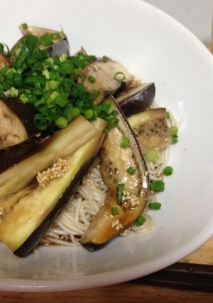 お酢でさっぱりなすそうめん-レシピのメイン写真