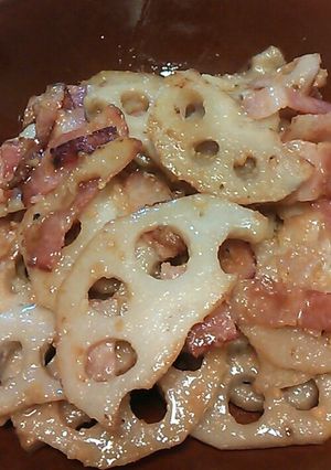 蓮根の蜂蜜味噌バター焼き-レシピのメイン写真