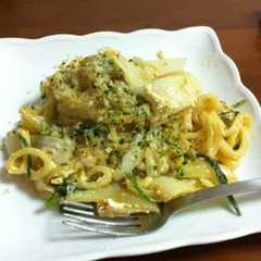 簡単！和風カルボナーラうどん！-レシピのメイン写真