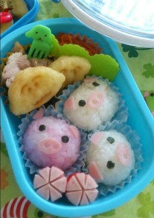 三匹のこぶた弁当-レシピのメイン写真