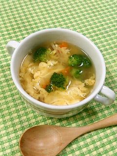 ブロッコリーとふんわり卵のスープ-レシピのメイン写真