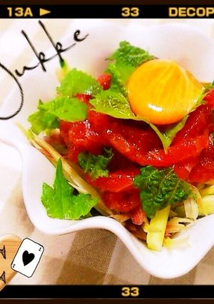 ★簡単！焼肉のタレでマグロの夏ユッケ★-レシピのメイン写真