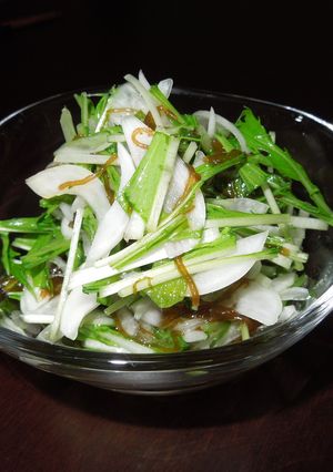 水菜ともずくのサラダ-レシピのメイン写真