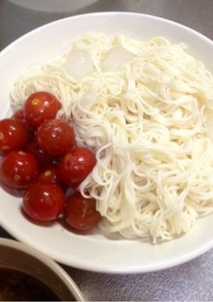 素麺トマトピクルス添え-レシピのメイン写真