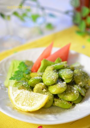 シンプルおつまみ☆空豆のチーズ炒め♪-レシピのメイン写真