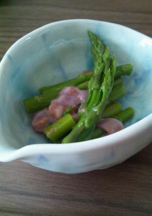 酒の肴４ アスパラの塩辛和え-レシピのメイン写真