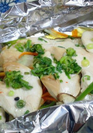 野菜たっぷり鶏肉の和風ホイル焼き-レシピのメイン写真