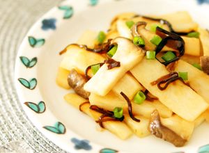 長芋とエリンギの塩昆布バターソテー-レシピのメイン写真