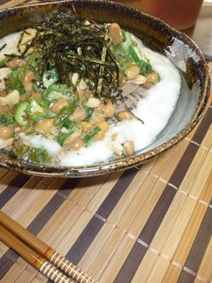 オクラめかぶ納豆とろろそば-レシピのメイン写真