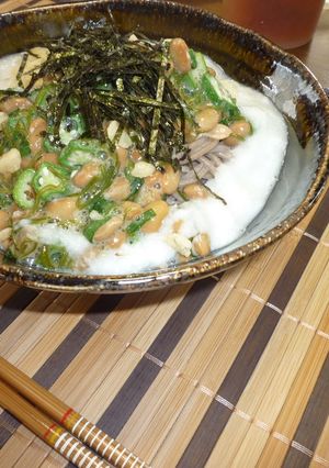 オクラめかぶ納豆とろろそば-レシピのメイン写真