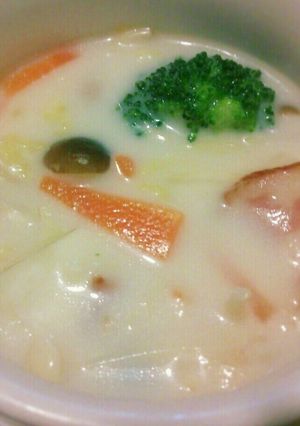Wだしが決め手!!ほっこり豆乳スープ-レシピのメイン写真