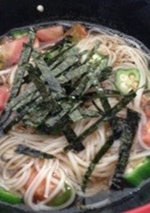 夏バテ防止！オクラとトマト韓国風そうめん-レシピのメイン写真