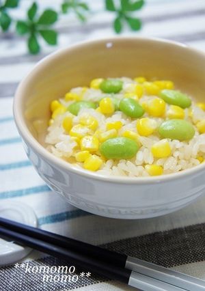 ほんのりバター♡とうもろこしと枝豆ご飯-レシピのメイン写真