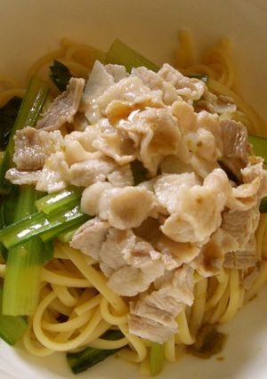 小松菜と豚肉の冷製パスタ☆柚子胡椒味-レシピのメイン写真