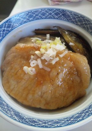 簡単ランチ☆豚なすび丼-レシピのメイン写真