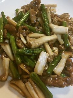 アスパラと牛肉のオイスターソース炒め-レシピのメイン写真