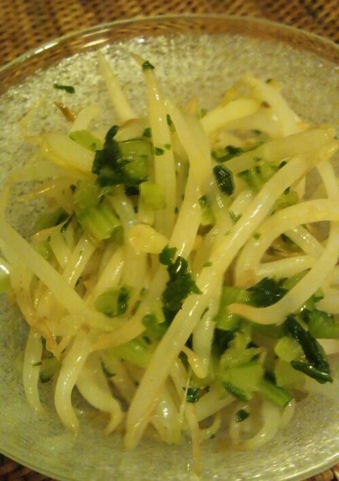 もやしと野沢菜のごま油あえ-レシピのメイン写真