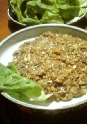 たけのこたっぷり♪肉味噌のサラダ菜包み-レシピのメイン写真