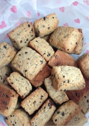 簡単！黒胡麻きな粉のさくさくクッキー♪-レシピのメイン写真