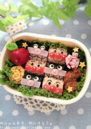 キャラ弁♪アンパンマン＆バイキンマン-レシピのメイン写真