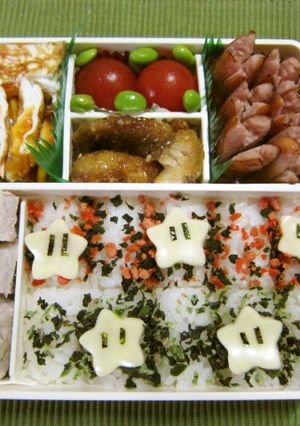 マリオのスター弁当！簡単すぎるキャラ弁☆-レシピのメイン写真