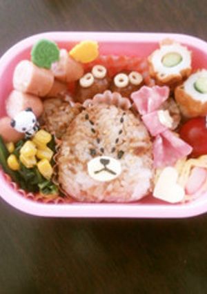 簡単可愛い☆くまのがっこう風キャラ弁♡-レシピのメイン写真