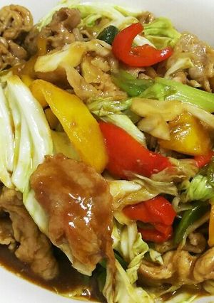 回鍋肉＊甜麺醤なしでもクックドゥで代用も-レシピのメイン写真